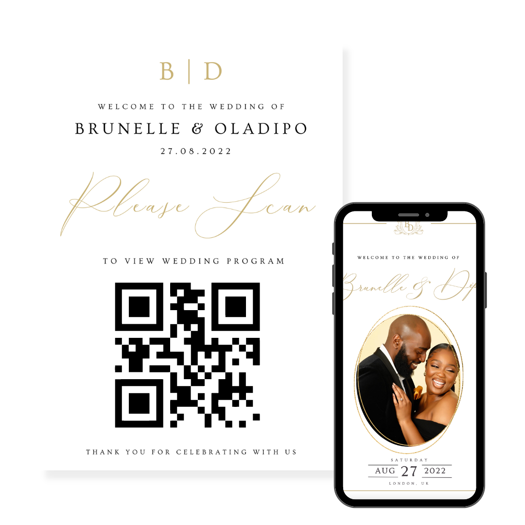 Digital Order of Service + QR Code Sign