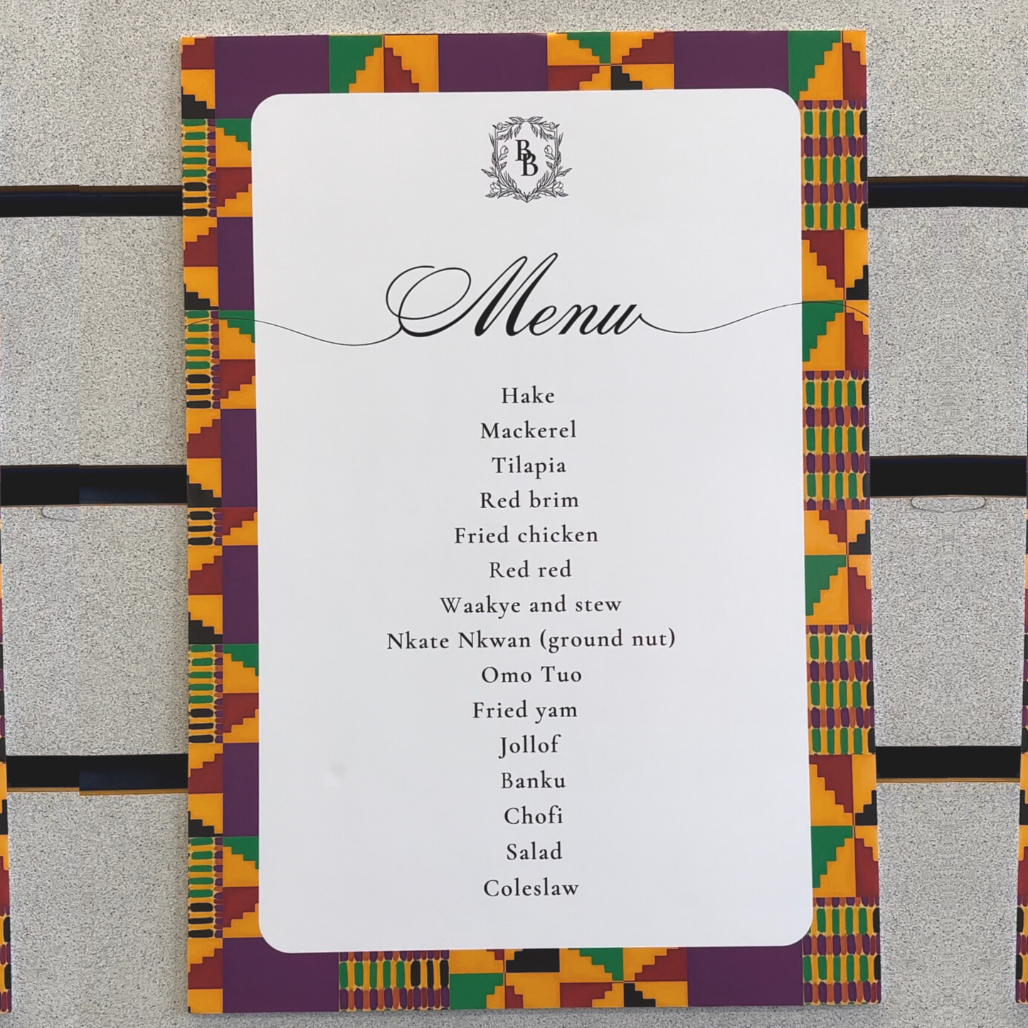 The Ohema Menu | Ghanaian Traditional