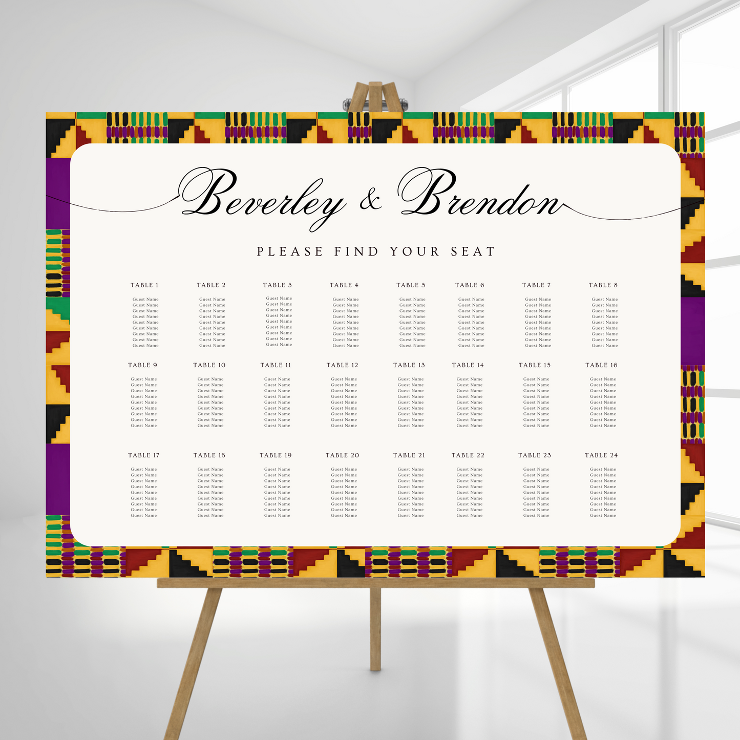 Load image into Gallery viewer, The Ohema Seating Chart | Ghana Traditional
