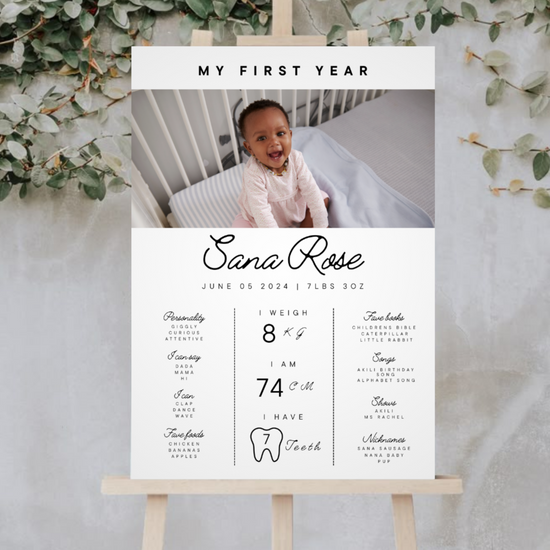 My First Year -  Welcome Sign | Event Signage