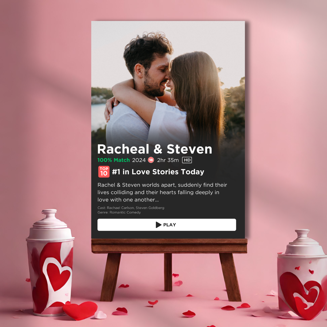 'The Love Story' Novelty Sign
