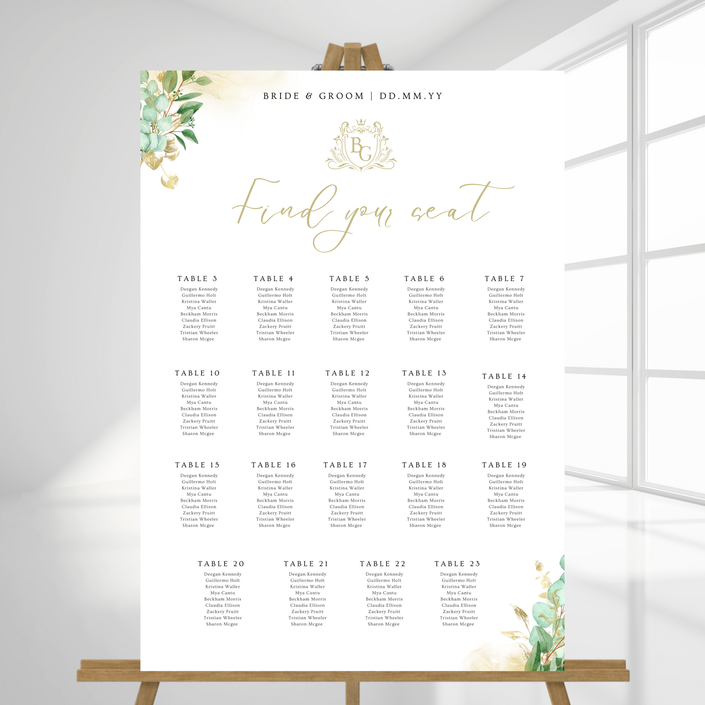 Botanical Seating Plan | Table Plan