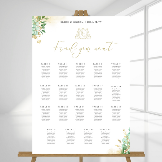 Botanical Seating Plan | Table Plan