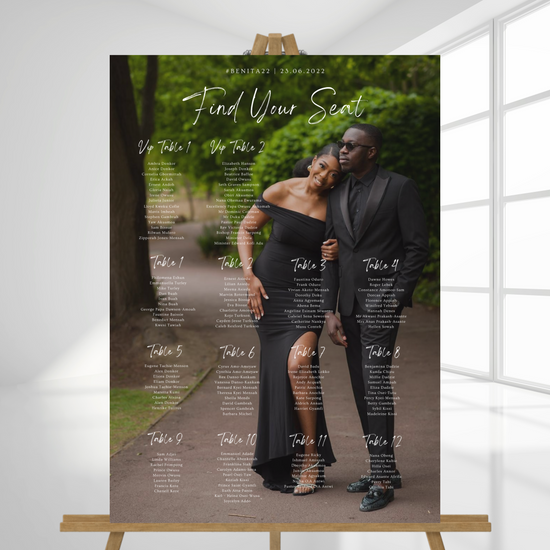 Portrait Custom Photo Seating Plan | Table Plan