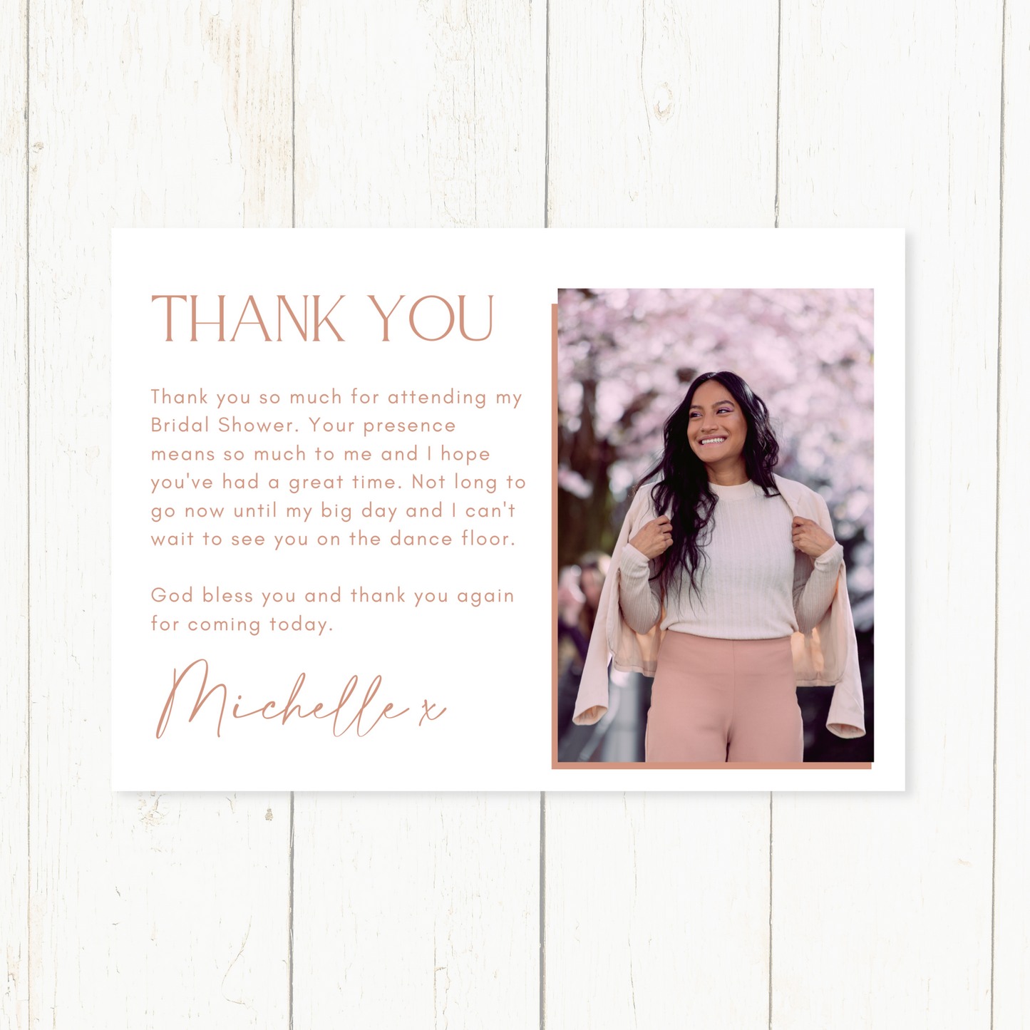 Bridal Shower Thank You Cards | Pretty'n'Pink