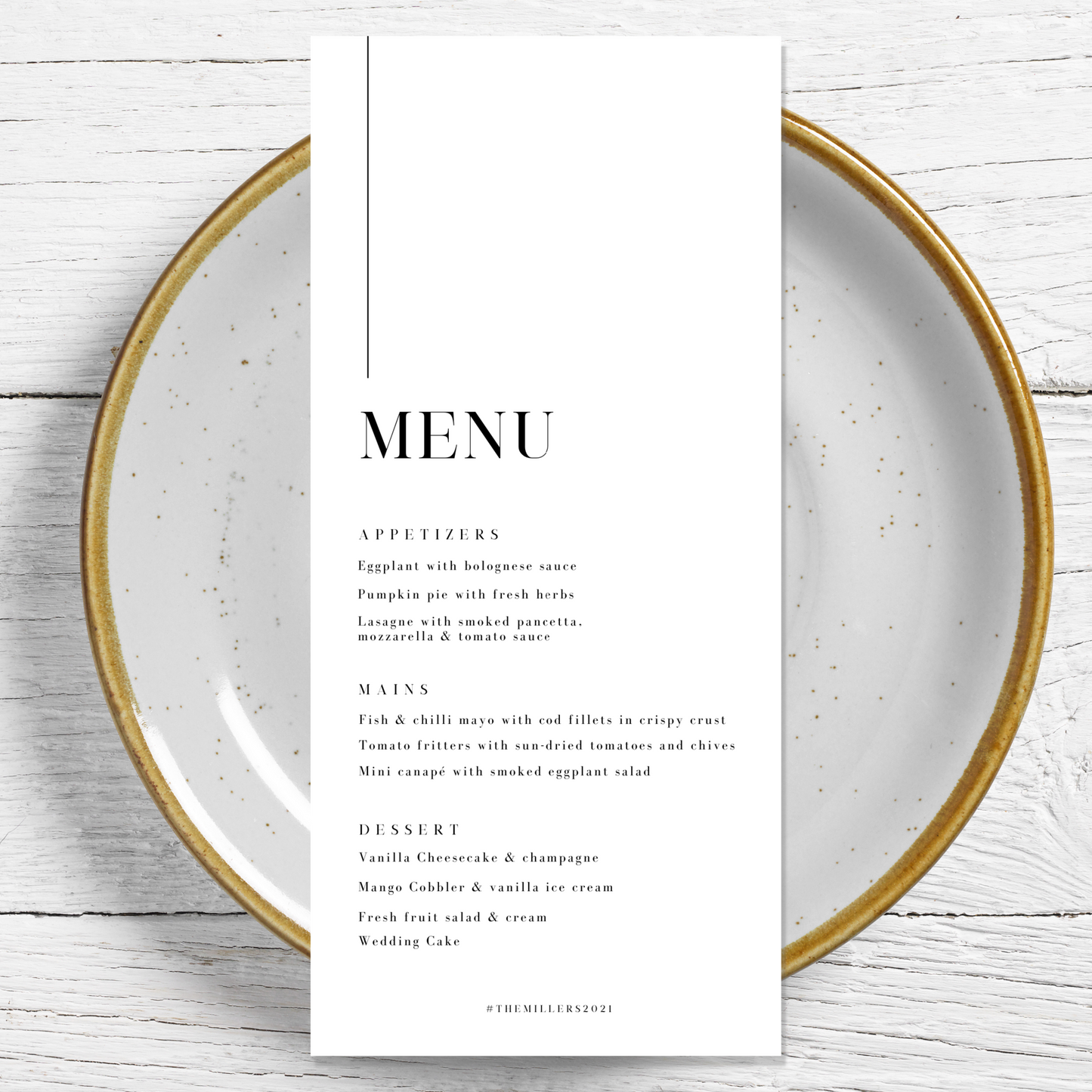 Simplicity | Personalised Individual Menu