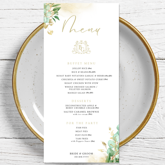 Botanical | Personalised Individual Menu